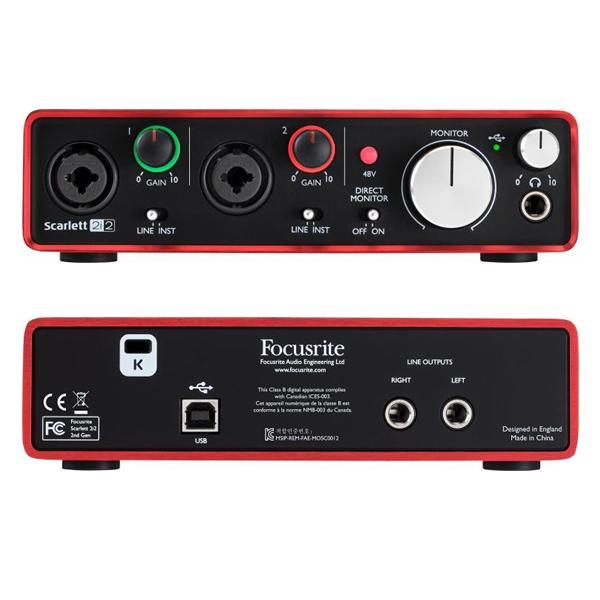 02_Focusrite_Scarlett_2i2_G2_2in_2out_Audio_Interface_Front_Back_View