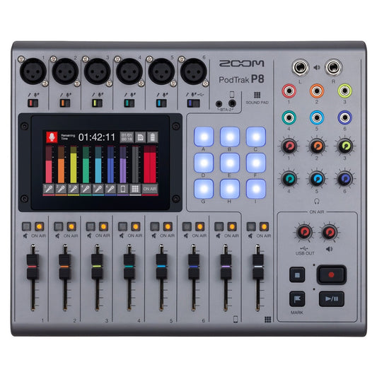 Zoom-Podtrak-P8-8-channel-Podcasting-Mixer-img-1